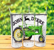1-20 oz Tractor John Deere insulated Tumbler with sliding lid and straw - $17.82