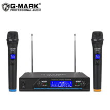 Wireless Microphone G-MARK G210V Professional 2 Channels Handheld Karaoke Mic US - £54.48 GBP