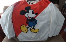 Vintage Mickey Mouse Sweatshirt Crewneck Pullover Reversible  - £157.77 GBP