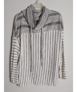 Umgee Gray White Cowl Neck Pullover Knit Sweater Women&#39;s Size M - $346.33 MXN