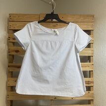 Vineyard Vines Blue Stripe Cotton Short Sleeve Relaxed Fit Top Size S BB... - $9.89