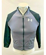 Under Armour Boys YSM Loose Gray Black Long Sleeve Polyester Full Zip Ja... - $7.92