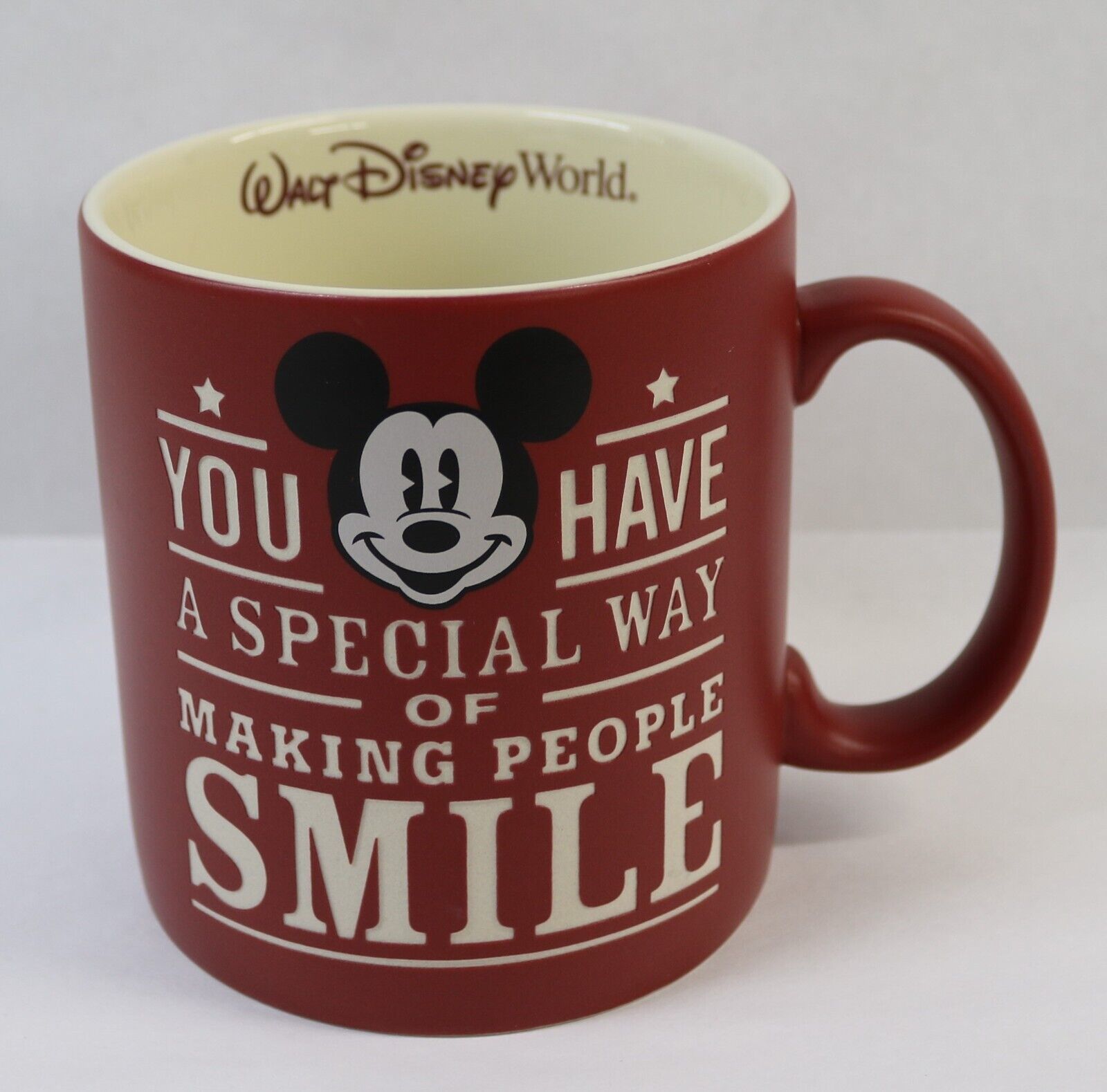 Primary image for Red Mickey Mouse Mug Disneyland You Have a Special Way of Making People Smile