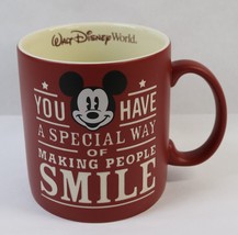 Red Mickey Mouse Mug Disneyland You Have a Special Way of Making People ... - £11.98 GBP