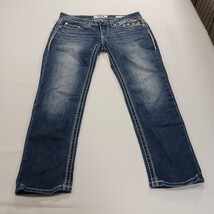 Daytrip Aries DBK514 Women's Blue Stretch Denim Low Rise Cropped Jeans (27×25) image 13