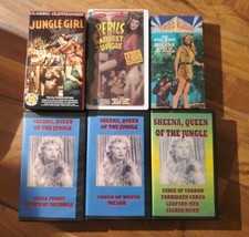 Sheena Queen of the Jungle Jungle Girl Tiger Woman VHS Lot Of 6  - £22.06 GBP