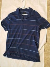 Banana Republic Mens Short Sleeve Collared Polo Shirts Blue Stripes Size XL - $6.93