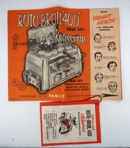 Vtg Roto-Broil 400 Rotisserie Broiler Grill Infra-Red Ad Ephemera Instru... - $14.99
