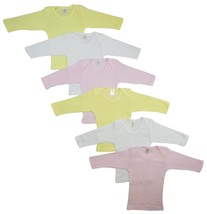 Girls Pastel Variety Long Sleeve Lap T-shirts 6 Pack - $24.71