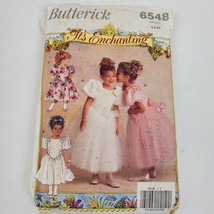 Vintage Butterick 6548 Sewing Pattern Children Dress 5 6 6X - £8.48 GBP