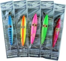 Vertical Lead Jigging Lures Multicolor 150 gram 5.2 ounce 5 pcs Fishing ... - $30.95