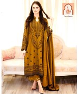 Mustard Designer Party Wear Top Palazzo &amp; Dupatta Set - $55.00