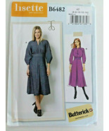 Lisette Butterick Pattern B6482 A5 Fitted Dress Raglan Sleeve sz 6-14 UNCUT - £5.67 GBP