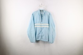 Vintage 70s Streetwear Mens Small Thrashed Striped Full Zip Windbreaker ... - $29.65