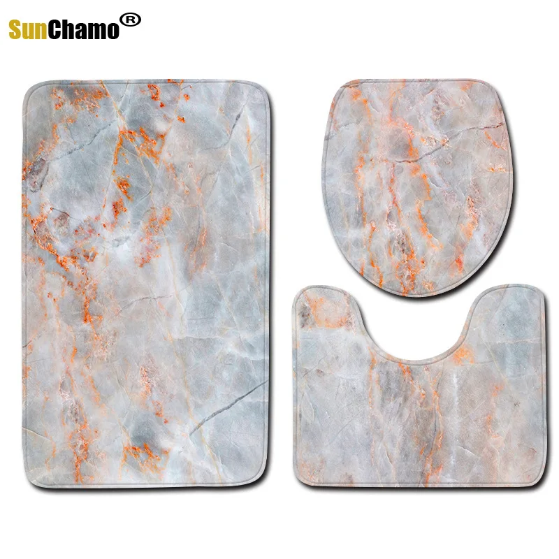 House Home Sunchamo Household New 3pcs Non-Slip Bath Mat Bathroom Kitchen Carpet - £32.87 GBP