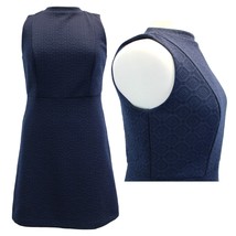 NEW Ann Taylor Loft Womens 14 Sleeveless Sheath Dress Textured Navy Meda... - £25.37 GBP