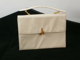 Vintage Koret Ivory Evening Clutch with Coin Purse and Compact Mirror - £38.77 GBP