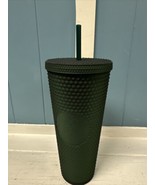 Starbucks Studded Matte Dark Green 24 oz Tumbler Cold Cup Venti NEW - $21.77