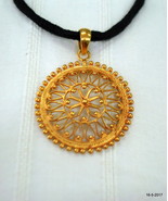 ethnic sterling silver gold vermeil gold gilded pendant necklace handmade - £92.26 GBP