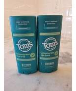 Lot of 2 Tom&#39;s Lemongrass Tea Tree Deodorant 3.25 oz - $33.83 CAD