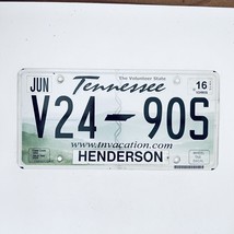 2016 United States Tennessee Henderson County Passenger License Plate V24 90S - £14.68 GBP