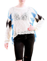 WILDFOX Womens Sweater Checkmate Natural Floor Size XS - £73.60 GBP