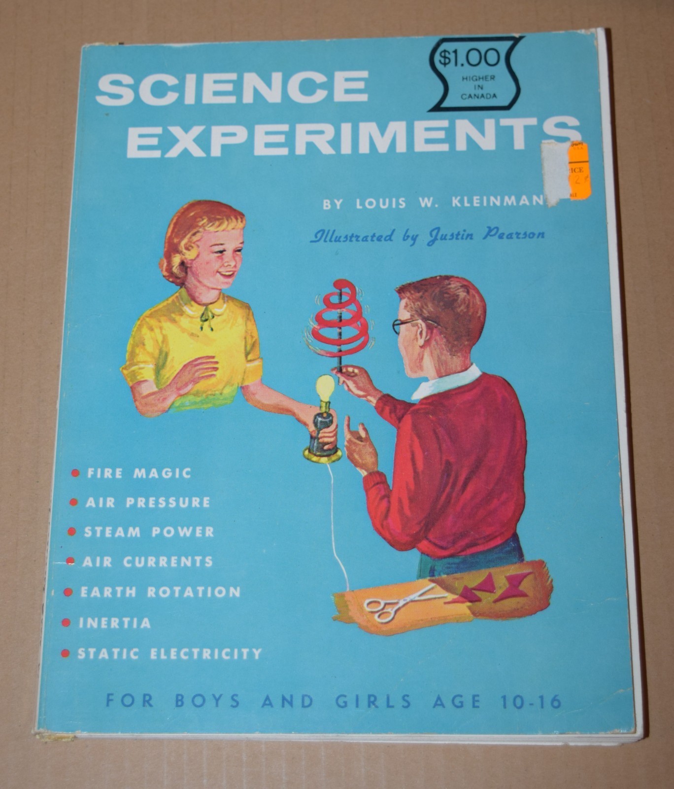 Vintage Science Experiments For Boys and Girls 10-16 Paperback 1959 - $7.91