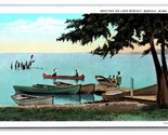 Boating on Lake Bimidji  - Bimidji  Minnesota MN UNP WB Postcard S13 - $4.90