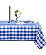Checkered Table Cover Outdoor &amp; Indoor Tablecloth, Washable Waterproof  ... - $29.69