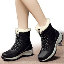 Snow Boots Plush Warm Ankle Boots For Women Winter Shoes Waterproof Boot... - £36.76 GBP