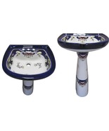 Mexican Talavera Pedestal Sink Handcrafted Ceramic - Claridad - - $1,261.64 CAD