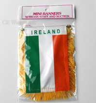 Ireland Mini Polyester International Flag Banner 3 X 5 Inches - £4.28 GBP