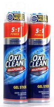 2 Count OxiClean 6.2 Oz Max Force 5 In 1 Power Laundry Stain Remover Gel Stick - £21.99 GBP