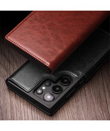 Genuine Leather Magnetic Flip Case for Samsung S24 Ultra S24 plus - $105.74