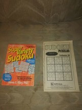 2 Sudoku Puzzle Books New 1 Is Missing Cover Free Shipping Kappa James E Riley - £8.67 GBP