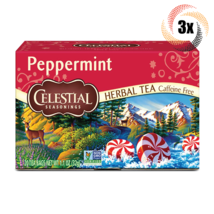 3x Boxes Celestial Seasonings Peppermint Herbal Tea | 20 Bags Each | 1.1oz - £17.60 GBP