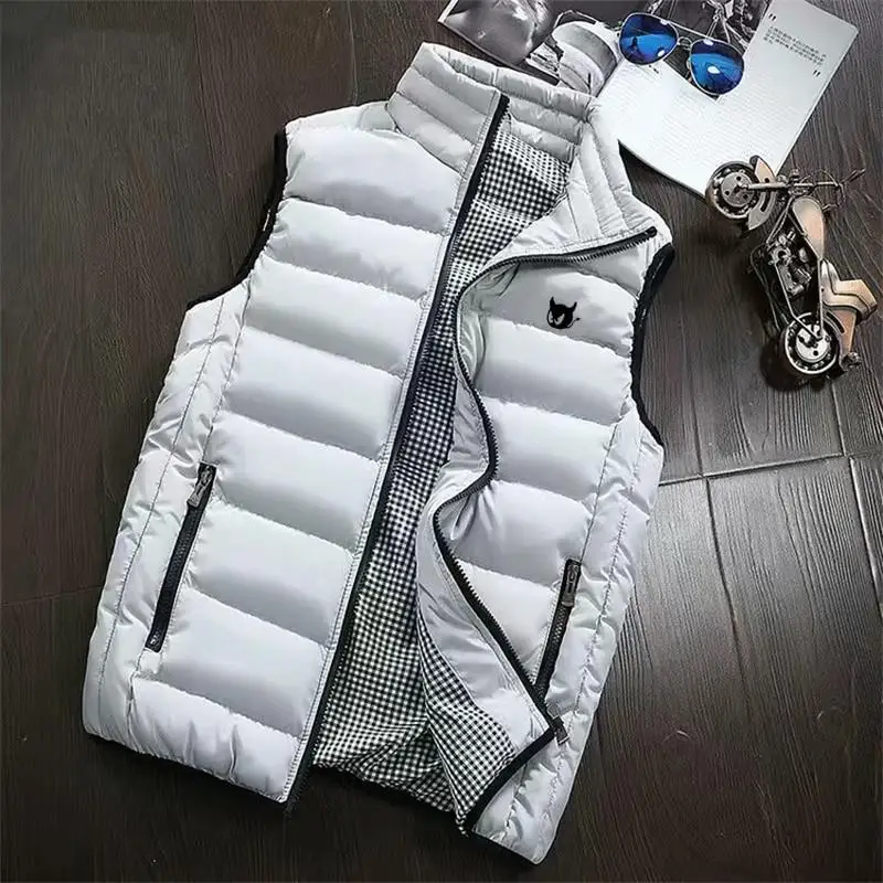 Golf Clothing Men&#39;s Golf Jacket Vest Fashion Trend Coats Zipper Vest Down Cotton - £146.27 GBP