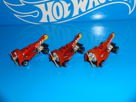 Hot Wheels Lot of 3 Loose Cars 1996 First Editions Dogfigter Dark Red w/ 5SPs - £1.94 GBP