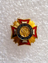 VFW Veterans Of Foreign Wars Of The U.S. Gold Tone Lapel Hat Pin Tie Tac - £7.94 GBP