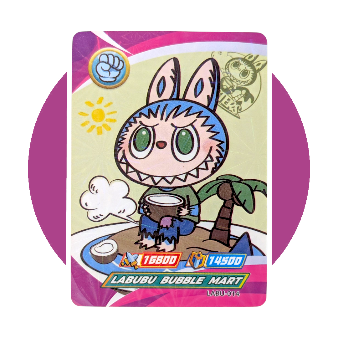 Labubu Game Collection Trading Card (WW14): Blue Monster Coconut, LABU-014 - $9.90