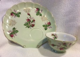 Lefton China Hand Painted Roses &amp; Gold Luncheon Set (4) - £22.13 GBP