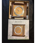 Bulova Emporia Bamboo Mantel Desk Clock Working B1667 Working Box NEW - $119.47 CAD