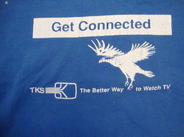 Vintage Get Connected TKS The Better Way To Watch TV Blue T Shirt Size XL - £13.14 GBP