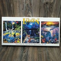 Christian Riese Lassen 500 Pc Jigsaw Puzzle Set Sanctuary Baywatch Eye Of Tiger - $14.84