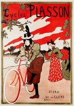 3389.Victorian Bicycle Plasson in Paris French POSTER.Home Room Red Art decor - $17.10+