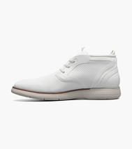 Stacy Adams Eastmont Plain Toe Elastic Lace Chukka Boot White 25748-100 image 5