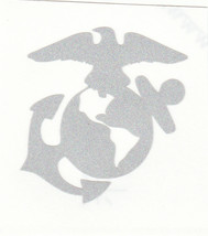 REFLECTIVE USMC Marine Corps Eagle Globe Anchor Decal Sticker fire helmet - $3.46