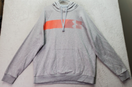 Under armour Hoodie Men&#39;s XL Gray Cotton Long Sleeve Pockets Drawstring Pullover - £16.89 GBP