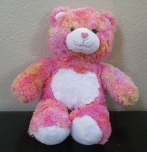 Build A Bear Workshop Pink Yellow Orange Tye Dye Bear 17&quot; - $16.82