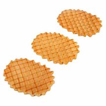 Waffle - 3 Pieces Artificial Cookie Fake Biscuits Food Display Props Par... - $37.24